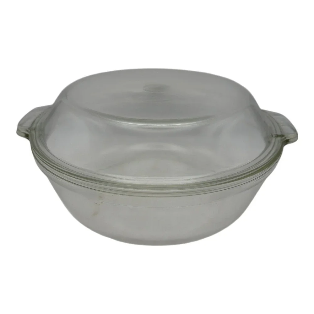 Pyrex Clear Glass Casserole Dish 024-624-B & 684-C EUC